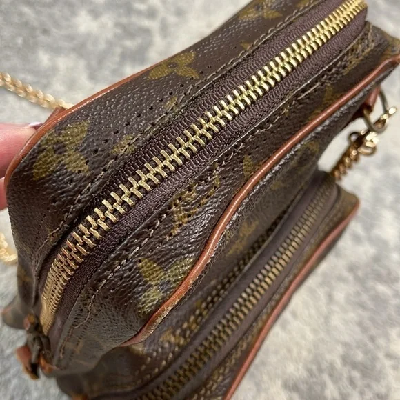 Louis Vuitton Monogram Mini Amazon Bag Crossbody Detachable Chain Strap Two Zip - Picture 10 of 17